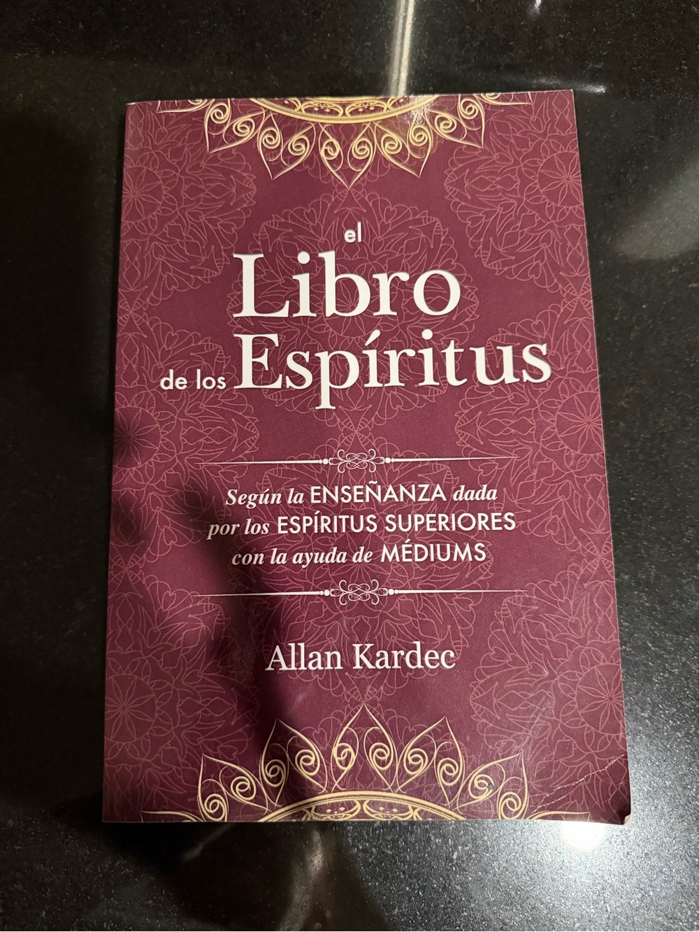El Libro de los Espíritus by Allan Kardec - Burgundy Cover